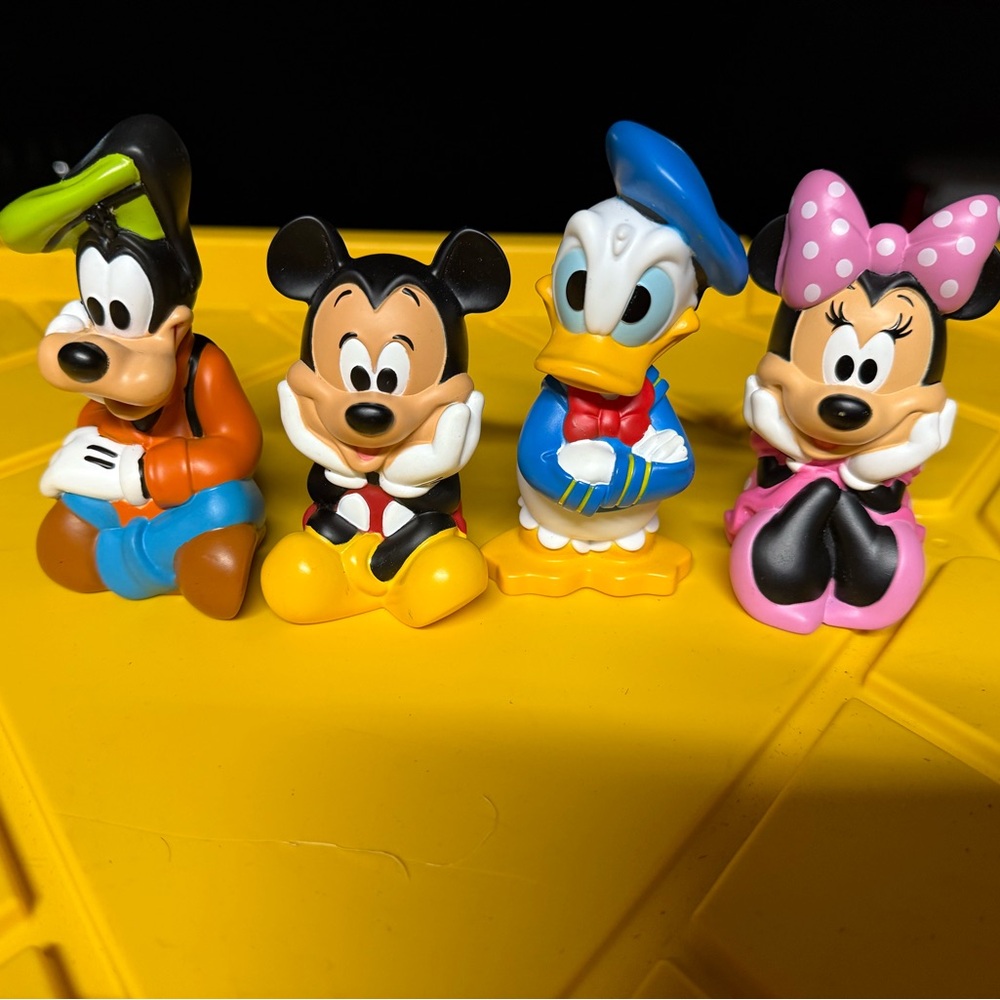 Disney Playful Pals Figurine Set - Black, Red, Blue, Pink